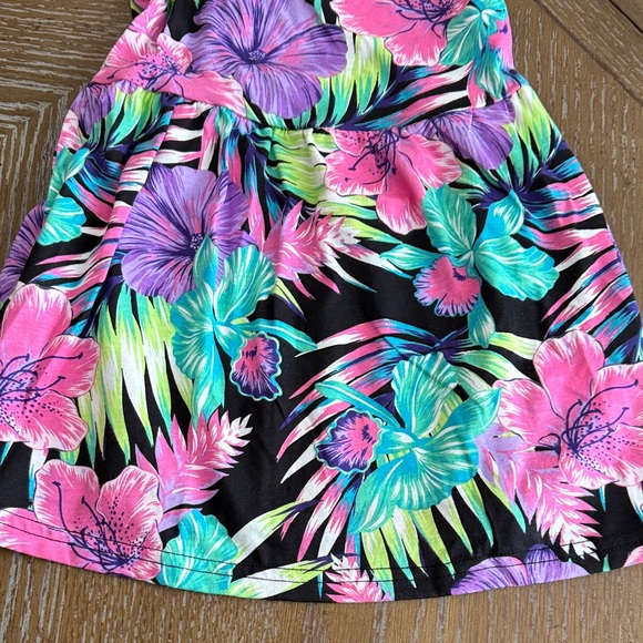The Children's Place Tropical Floral Dress - Pink, Green, Black - Picture 4 of 8